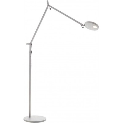 Lámpara de pie 8W Forma Alargada 130 cm. Articulable Salón, comedor y dormitorio. Aluminio. Color blanco
