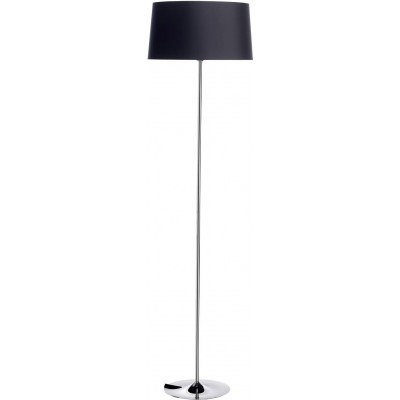 Lámpara de pie Forma Cilíndrica 80×47 cm. Salón, dormitorio y vestíbulo. Estilo moderno. Acero y Textil. Color negro