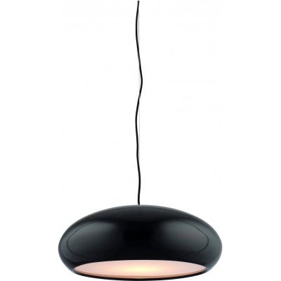 Lámpara colgante 60W Forma Redonda 161×55 cm. Salón, comedor y dormitorio. Estilo moderno. Aluminio. Color negro