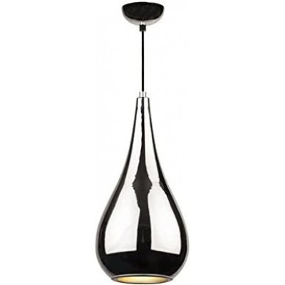 Lámpara colgante 100W Forma Redonda 155×20 cm. Comedor, dormitorio y vestíbulo. Metal. Color negro