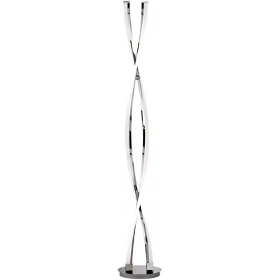 Floor lamp 44W Extended Shape 22×22 cm. Dining room, bedroom and lobby. Modern and industrial Style. Metal casting. Plated chrome Color