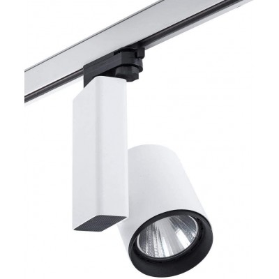 281,95 € Free Shipping | Indoor spotlight Cylindrical Shape 29×18 cm. Adjustable LED. rail-rail system Living room, dining room and lobby. White Color