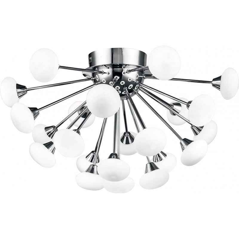 522,95 € Free Shipping | Ceiling lamp 3W Spherical Shape 65×40 cm. Living room, dining room and lobby. Modern Style. Glass and Chromed Metal. White Color
