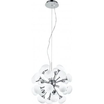 515,95 € Spedizione Gratuita | Lampadario 3W 120×40 cm. Bicchiere e metallo cromato. Colore bianca