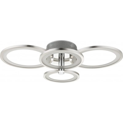 Ceiling lamp 9W Round Shape 62×42 cm. 4 LED spotlights Living room, dining room and bedroom. Modern Style. Metal casting. Gray Color