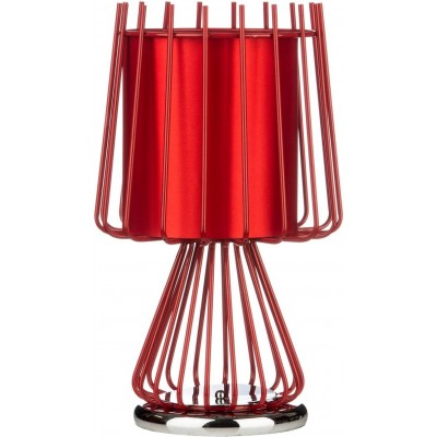 台灯 60W 圆柱型 形状 65×40 cm. 客厅, 饭厅 和 大堂设施. 工业的 风格. 陶瓷制品. 红色的 颜色