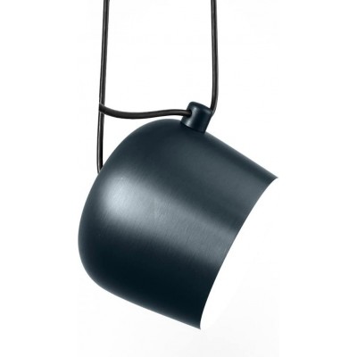 Hanging lamp 12W Spherical Shape 34×30 cm. Dining room, bedroom and lobby. Aluminum. Black Color
