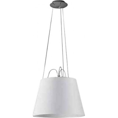 Lampada a sospensione 100W Forma Conica 45×45 cm. Soggiorno, sala da pranzo e atrio. Tessile. Colore bianca