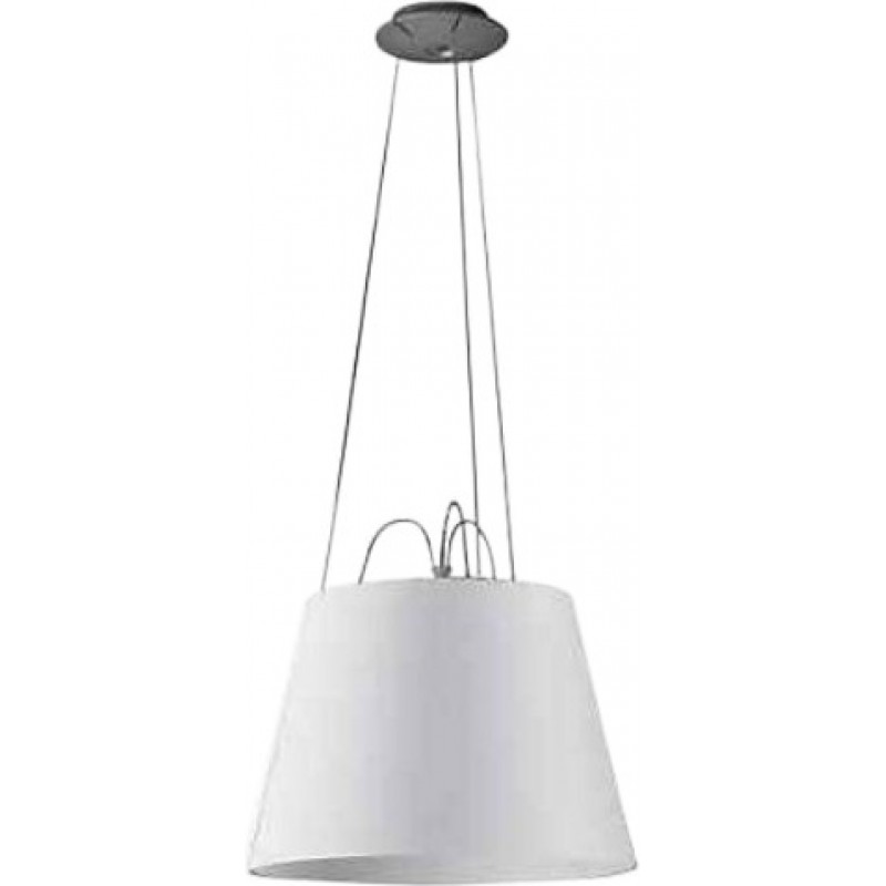 443,95 € Free Shipping | Hanging lamp 100W Conical Shape 45×45 cm. Living room, dining room and lobby. Textile. White Color