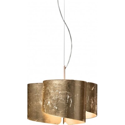 479,95 € Free Shipping | Hanging lamp 70W Cylindrical Shape 83×41 cm. Living room, dining room and lobby. Modern Style. Metal casting, Paper and Glass. Golden Color