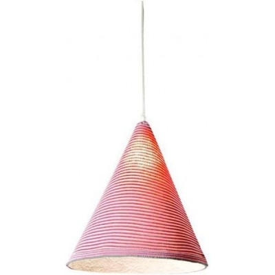 Hanging lamp 28W Conical Shape 31×29 cm. Living room, bedroom and lobby. Resin. Rose Color