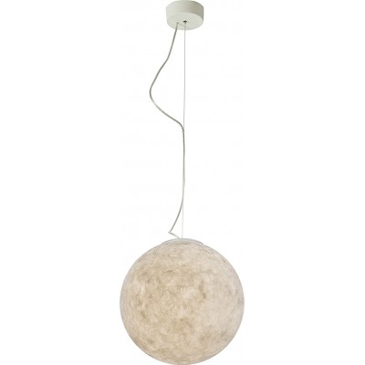 Lámpara colgante Forma Esférica 35×35 cm. Salón, comedor y vestíbulo. Acero. Color blanco