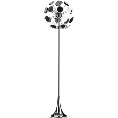 Floor lamp 10W Spherical Shape 66×38 cm. Living room, dining room and lobby. Modern Style. Metal casting. Plated chrome Color