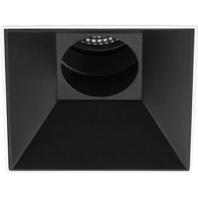Illuminazione da incasso Forma Quadrata 17×12 cm. Soggiorno, camera da letto e atrio. Alluminio. Colore nero