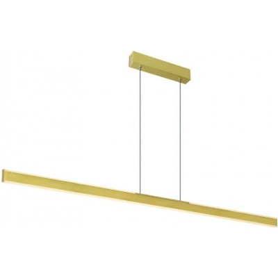 Hanging lamp Extended Shape 180×10 cm. Dimmable LED Dining room, bedroom and lobby. Modern Style. Aluminum. Golden Color