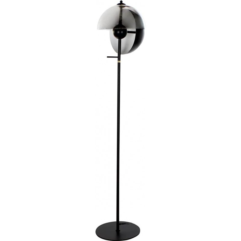 252,95 € Free Shipping | Floor lamp Extended Shape 151×34 cm. Living room, dining room and lobby. Crystal, Metal casting and Glass. Black Color