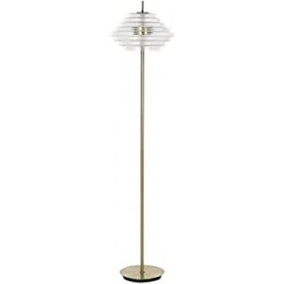 242,95 € Free Shipping | Floor lamp Extended Shape 154×36 cm. Living room, dining room and lobby. Crystal, Metal casting and Glass. Golden Color