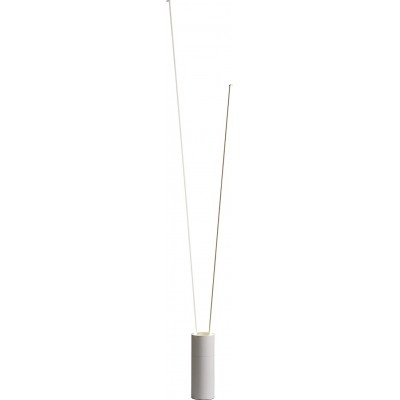 Lampadaire Façonner Étendue 183×11 cm. 3 points lumineux réglables Salle, salle à manger et chambre. Style moderne. Aluminium et Métal. Couleur blanc