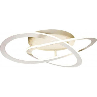 435,95 € 送料無料 | シーリングランプ 円形 形状 75×75 cm. リビングルーム, ベッドルーム そして ロビー. モダン スタイル. 鋼, ステンレス鋼 そして アルミニウム. 白い カラー