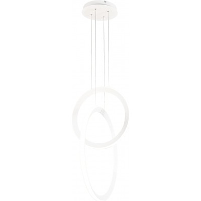 405,95 € Free Shipping | Hanging lamp Round Shape 150×60 cm. Living room, dining room and bedroom. Modern and cool Style. Steel, Stainless steel and Aluminum. White Color