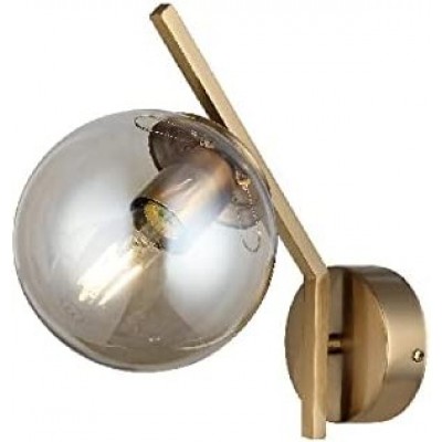 Настенный светильник для дома 40W Сферический Форма 26×25 cm. Гостинная, столовая и лобби. Кристалл, Металл и Стекло. Золотой Цвет