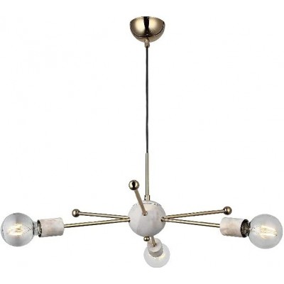 157,95 € Kostenloser Versand | Leuchter 85×53 cm. 3 Lichtpunkte Metall. Golden Farbe