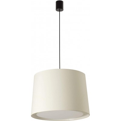 146,95 € Free Shipping | Hanging lamp 15W Cylindrical Shape 50 cm. Living room, dining room and lobby. Steel. White Color