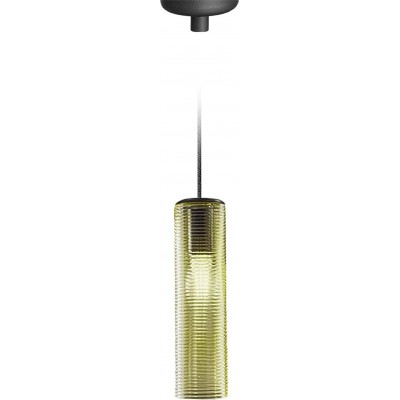 Подвесной светильник 60W Цилиндрический Форма 45×13 cm. Гостинная, столовая и спальная комната. Кристалл и Стекло. Зеленый Цвет