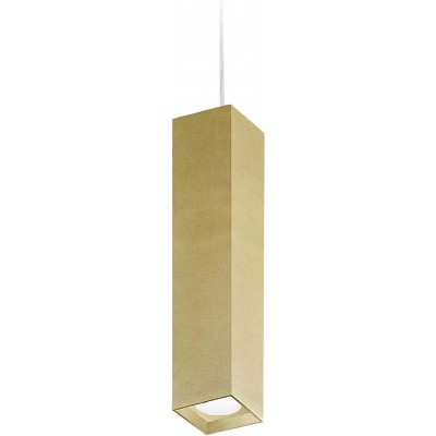432,95 € Free Shipping | Hanging lamp 10W Rectangular Shape 47×20 cm. LED Living room, dining room and lobby. Aluminum. Golden Color