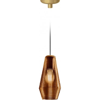 434,95 € Free Shipping | Hanging lamp 40×22 cm. Crystal and glass. Golden Color