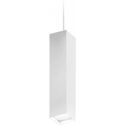 372,95 € Envio grátis | Lâmpada pendurada 10W Forma Retangular 47×20 cm. LED Sala de jantar, quarto e salão. Alumínio. Cor branco