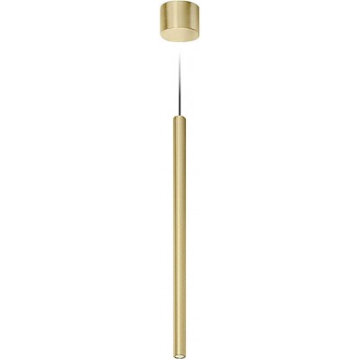 Lampada a sospensione 7W Forma Cilindrica 141×8 cm. LED Soggiorno, sala da pranzo e atrio. Alluminio. Colore d'oro