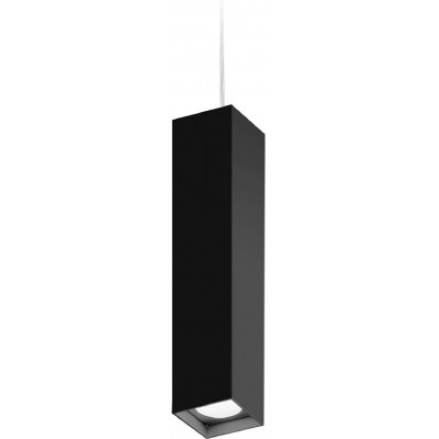 372,95 € Envio grátis | Lâmpada pendurada 10W Forma Retangular 47×20 cm. LED Sala de jantar, quarto e salão. Alumínio. Cor preto