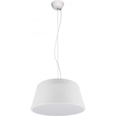 Lámpara colgante Trio 15W Forma Cilíndrica 150×45 cm. Salón, dormitorio y vestíbulo. Metal. Color blanco