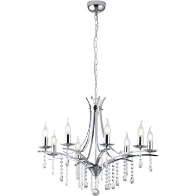 375,95 € Free Shipping | Chandelier Trio 40W 150×69 cm. Living room, dining room and bedroom. Modern Style. Metal casting and Glass. Plated chrome Color