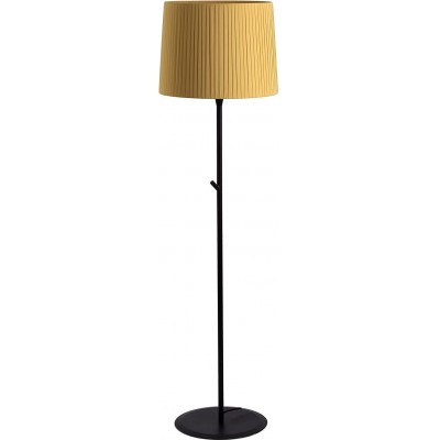 Lámpara de pie Forma Cilíndrica Ø 50 cm. Comedor, dormitorio y vestíbulo. Textil. Color amarillo
