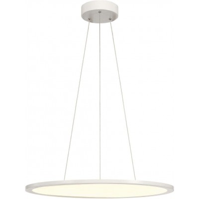 368,95 € Free Shipping | Hanging lamp Round Shape 60×60 cm. Position adjustable LED Dining room, bedroom and lobby. Modern and cool Style. Acrylic and Aluminum. White Color