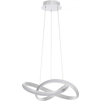 Lampada a sospensione 28W Forma Rotonda 150×45 cm. Soggiorno, camera da letto e atrio. PMMA. Colore bianca