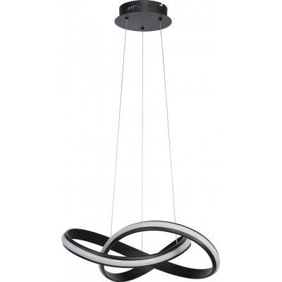 252,95 € Free Shipping | Hanging lamp 28W Round Shape 150×45 cm. Living room, dining room and bedroom. Modern Style. PMMA. Black Color