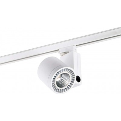 293,95 € Envoi gratuit | Projecteur d'intérieur 25W 2700K Lumière très chaude. 27×19 cm. LED réglable. système rail-rail Aluminium. Couleur blanc