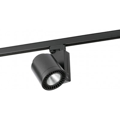 Indoor spotlight Cylindrical Shape 27×19 cm. Adjustable LED. Installation in track-rail system Dining room, bedroom and lobby. Black Color