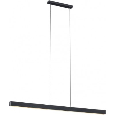 Lámpara colgante 24W Forma Alargada 108×100 cm. Comedor, dormitorio y vestíbulo. Estilo moderno. Acero. Color negro