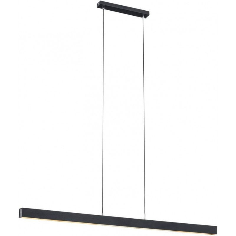 207,95 € Free Shipping | Hanging lamp 24W Extended Shape 108×100 cm. Dining room, bedroom and lobby. Modern Style. Steel. Black Color