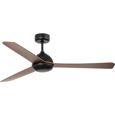 Deckenventilator 34 cm. 3 Flügelblätter Stahl. Schwarz Farbe