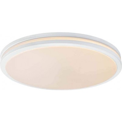 258,95 € Envio grátis | Luz de teto interna 45×45 cm. LED .Controle remoto Acrílico e metais. Cor branco