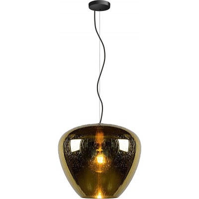 391,95 € Free Shipping | Hanging lamp 60W Spherical Shape 159×40 cm. Living room, bedroom and lobby. Modern Style. Crystal, Metal casting and Glass. Brass Color