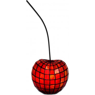 台灯 25W 球形 形状 20×18 cm. 樱桃形设计 饭厅, 卧室 和 大堂设施. 设计 风格. 玻璃. 红色的 颜色