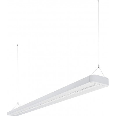 Lámpara colgante 25W Forma Alargada 149×12 cm. Salón, comedor y dormitorio. Aluminio. Color blanco