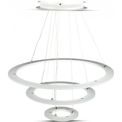 336,95 € Free Shipping | Hanging lamp 70W Round Shape 120×60 cm. Living room, dining room and lobby. Modern Style. Acrylic. White Color
