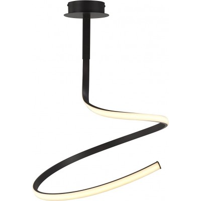 373,95 € Envio grátis | Lâmpada de teto 64×53 cm. Luz regulável Aço, acrílico e alumínio. Cor preto